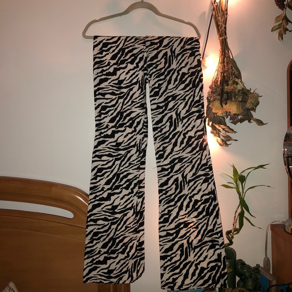 -SOLD ON DEPOP- MOTEL ZEBRA PANTS
